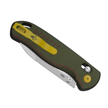 (Light Scratch) Open Box/Returned WMK Exclusive Kizer Drop Bear Folding Knife Green Aluminum Handle S90V Blade Ki3619E4