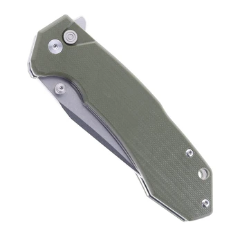 (Read Description) Open Box/Returned FreeTiger Folding Knife Green G10 Handle D2 Plain Edge Stonewash Finish FT930-GR