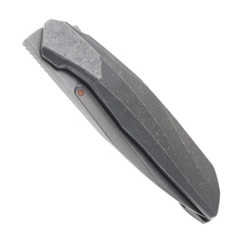 Poikilo VK Flow Folding Knife Standard S2 M398 DSW Blade Dark Stonewash Titanium Handle