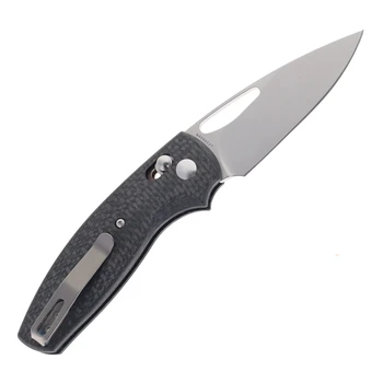 Three River Manufacturing Bulldog Folding Knife REVB MagnaCut Blade Carbon Fiber Handle