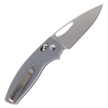 Three River Manufacturing Bulldog REVB Folding Knife MagnaCut Blade Slate Gray G10 3D Lizard Skin Handle