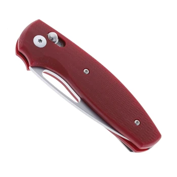 Three River Manufacturing Bulldog REVB Folding Knife MagnaCut Blade Ruby Red G10 3D Lizard Skin Handle