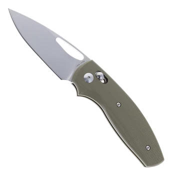 Three River Manufacturing Bulldog REVB Folding Knife MagnaCut Blade OD Green G10 3D Lizard Skin Handle