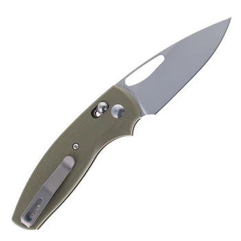 Three River Manufacturing Bulldog REVB Folding Knife MagnaCut Blade OD Green G10 3D Lizard Skin Handle