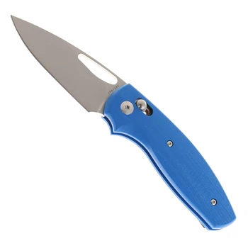 Three River Manufacturing Bulldog REVB Folding Knife MagnaCut Blade Royal Blue G10 3D Lizard Skin Handle