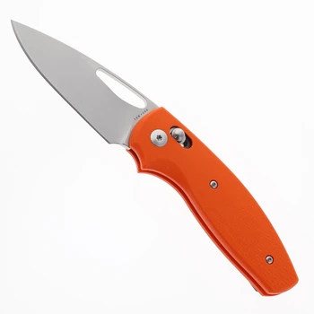 Three River Manufacturing Bulldog REVB Folding Knife MagnaCut Blade Hunter Orange G10 3D Lizard Skin Handle