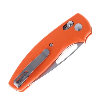 Three River Manufacturing Bulldog REVB Folding Knife MagnaCut Blade Hunter Orange G10 3D Lizard Skin Handle