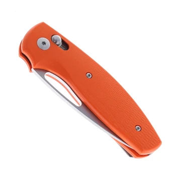 Three River Manufacturing Bulldog REVB Folding Knife MagnaCut Blade Hunter Orange G10 3D Lizard Skin Handle