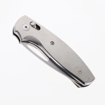 Three River Manufacturing Bulldog Rev B Folding Knife MagnaCut Steel Blade Titanium Pinstripe Scales