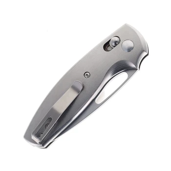 Three River Manufacturing Bulldog Rev B Folding Knife MagnaCut Steel Blade Titanium Pinstripe Scales