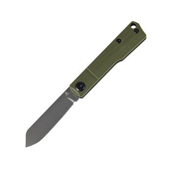 Tenable Riflestock Folding Knife Olive Green G10 Handle Nitro-V Plain Edge Gray TiCN Coated Finish B2131S4