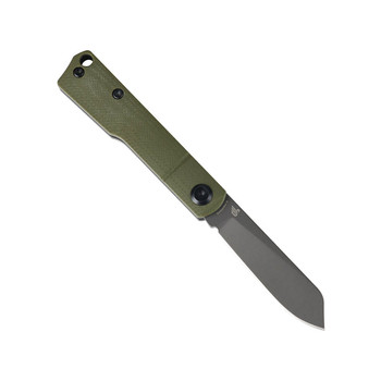 Tenable Riflestock Folding Knife Olive Green G10 Handle Nitro-V Plain Edge Gray TiCN Coated Finish B2131S4