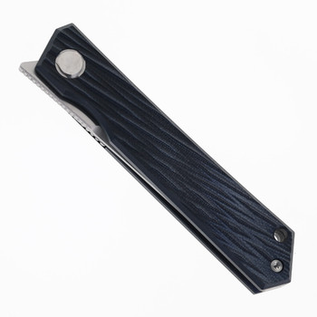 TwoSun Folding Knife Black G10 Handle D2 Tanto Plain Edge TS33-D2