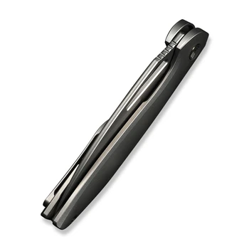 WE Knife Tiercel Folding Knife Gray Titanium Handle MagnaCut Plain Edge Stonewash Blade WE26021-2
