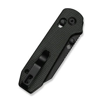 Civivi Lil Yonder Folding Knife Dark Green Canvas Micarta Handle 14C28N Spey Point Plain Edge Black Stonewash Finish C25025B-2