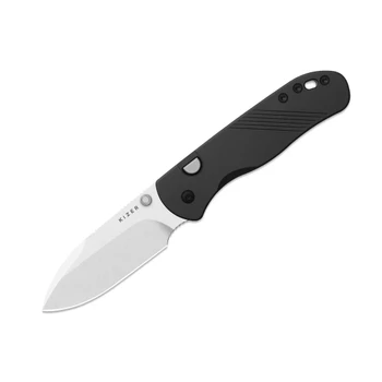Kizer Drop Bear 292 AirTi Folding Knife Gray Aluminum Handle 2.92" Satin M390 Drop Point K3619.292BD2