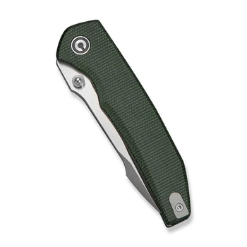 (Pre-Order Ships 10/29) Civivi Ryson-E Folding Knife Green Canvas Micarta Handle 3.32" Satin 14C28N Harpoon C25097-3