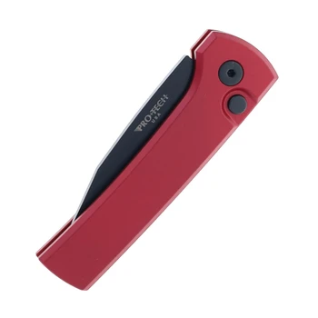 (Missing Box) Pro-Tech Knives Chaves Scapegoat Automatic knife Red Aluminum handle DLC MagnaMax Blade RCS1103-SWAT