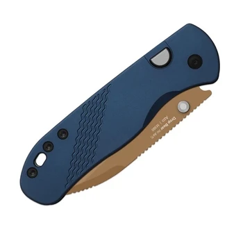 Kizer Drop Bear 292 AirTi Folding Knife Blue Aluminum Handle 2.92" Sunset Metal PVD M390 Drop Point K3619.292BD5
