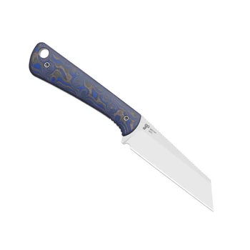Kizer MiCrow Fixed Blade Knife Blue/Purple Vortex Micarta Handle 2.91" Stonewash AEB-L Wharncliffe 1139A2
