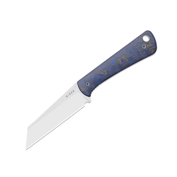 Kizer MiCrow Fixed Blade Knife Blue/Purple Vortex Micarta Handle 2.91" Stonewash AEB-L Wharncliffe 1139A2