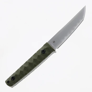 North Mountain Blade Chop Mini Fixed Blade Knife Green G10 Handle Japanese SLD Tanto Plain Edge 2416GR