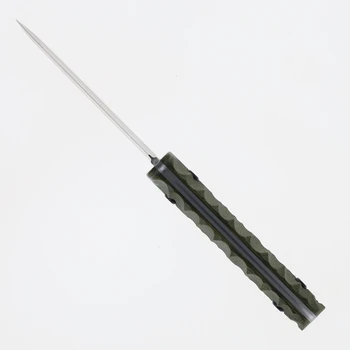 North Mountain Blade Chop Mini Fixed Blade Knife Green G10 Handle Japanese SLD Tanto Plain Edge 2416GR