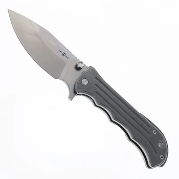 TwoSun TS458 Folding Knife Titanium Handle 3.86" S90V Drop Point Blade