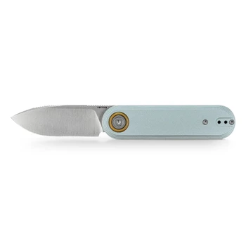 Vosteed Corgi V V Folding Knife Macaron Blue Aluminum Handle Nitro-V Drop Point Plain Edge Satin Finish A5110
