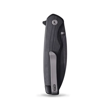 Petrified Fish Bat Folding Knife Black G10 Handle N690 Modified Tanto Plain Edge Black Stonewash Finish PFE20DDW