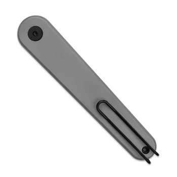Miguron Gents Folding Knife Gray Titanium Handle 3" Satin M390 Drop Point MGR837TGY