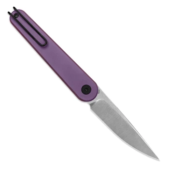 Miguron Gents Folding Knife Purple Titanium Handle 3" Satin M390 Drop Point MGR837TPU