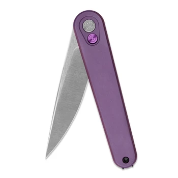 Miguron Gents Folding Knife Purple Titanium Handle 3" Satin M390 Drop Point MGR837TPU