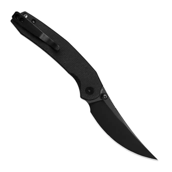 Miguron Raptor Folding Knife Black Micarta Handle 3.35" Black PVD 19C27 Clip Point MGR833BK