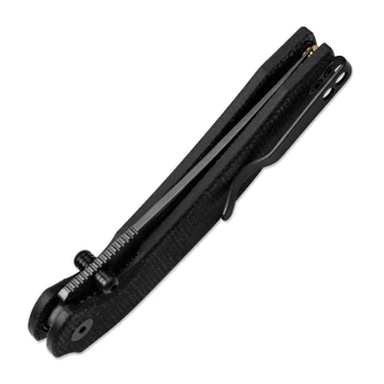 Miguron Raptor Folding Knife Black Micarta Handle 3.35" Black PVD 19C27 Clip Point MGR833BK