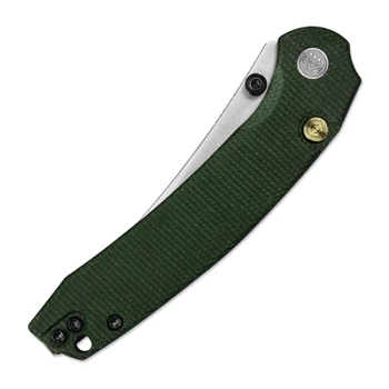 Miguron Raptor Folding Knife Green Micarta Handle 3.35" Satin 19C27 Clip Point MGR833GN