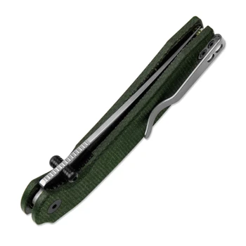 Miguron Raptor Folding Knife Green Micarta Handle 3.35" Satin 19C27 Clip Point MGR833GN