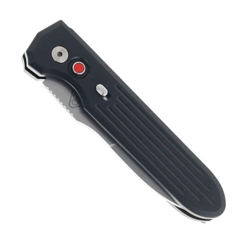 Pro-Tech PDW Invictus Automatic Knife Black Aluminum Handle 3.5" Stonewash MagnaCut Spear Point