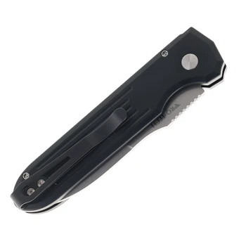 Pro-Tech PDW Invictus Automatic Knife Black Aluminum Handle 3.5" Stonewash MagnaCut Spear Point