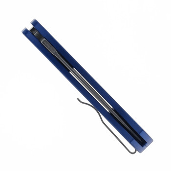 Pro-Tech Walter Brend Classic Automatic Knife Blue Aluminum Handle 3.35" Acid Wash MagnaCut Drop Point