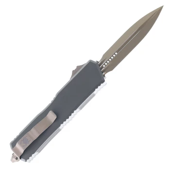 Microtech Scarab 2 Generation III OTF Automatic Knife Dark Burnet Bronze Aluminum Handle D/E M390MK Blade 1175-1DB-C19Z23
