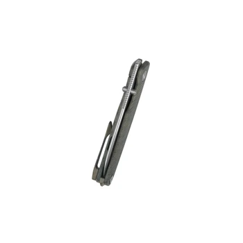 KB Cargo Folding Knife Flame Anodized Titanium Handle M390 Drop Point Plain Edge Silver Bead Blast Finish KB480B