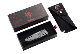 Poikilo Blade Thermic Tactical Ambient 2026A Folding Knife Arctic Grey G10 3.74" Stonewash M390 Drop Point