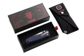 Poikilo Blade Thermic Tactical Ambient 2026C Folding Knife Navy Blue G10 3.84" Stonewash M390 Drop Point
