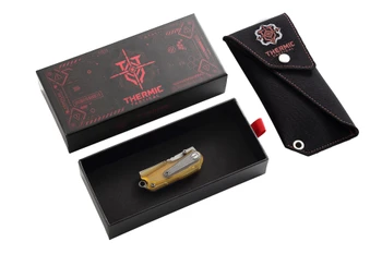Poikilo Blade Thermic Tactical Ambient 2026D Folding Knife Ultem 1.89" Stonewash M390 Sheepsfoot