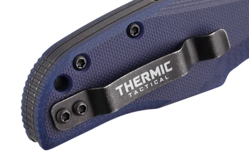 Poikilo Blade Thermic Tactical Ambient 2026E Folding Knife Navy Blue G10 3.74" Black Stonewash M390 Drop Point