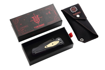 Poikilo Blade Thermic Tactical Plasma 2026A Folding Knife Black G10 3.89" Black Stonewash M390 Spear Point