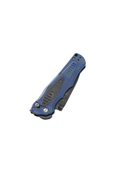Poikilo Blade Thermic Tactical Plasma 2026A Folding Knife Blue Micarta 3.89" Black Stonewash M390 Spear Point