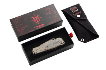 Poikilo Blade Thermic Tactical Plasma 2026A Folding Knife Desert Tan Micarta 3.89" Stonewash M390 Spear Point