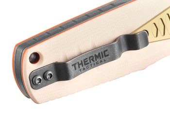 Poikilo Blade Thermic Tactical Plasma 2026B Folding Knife Ivory G10 3.68" Stonewash M390 Tanto